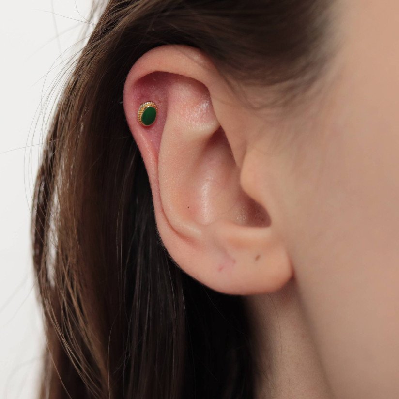Colorful Oval Piercing