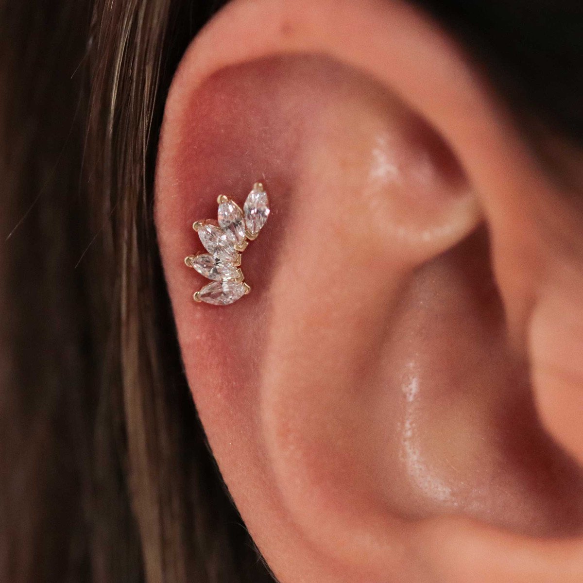 Taşlı Taç Piercing