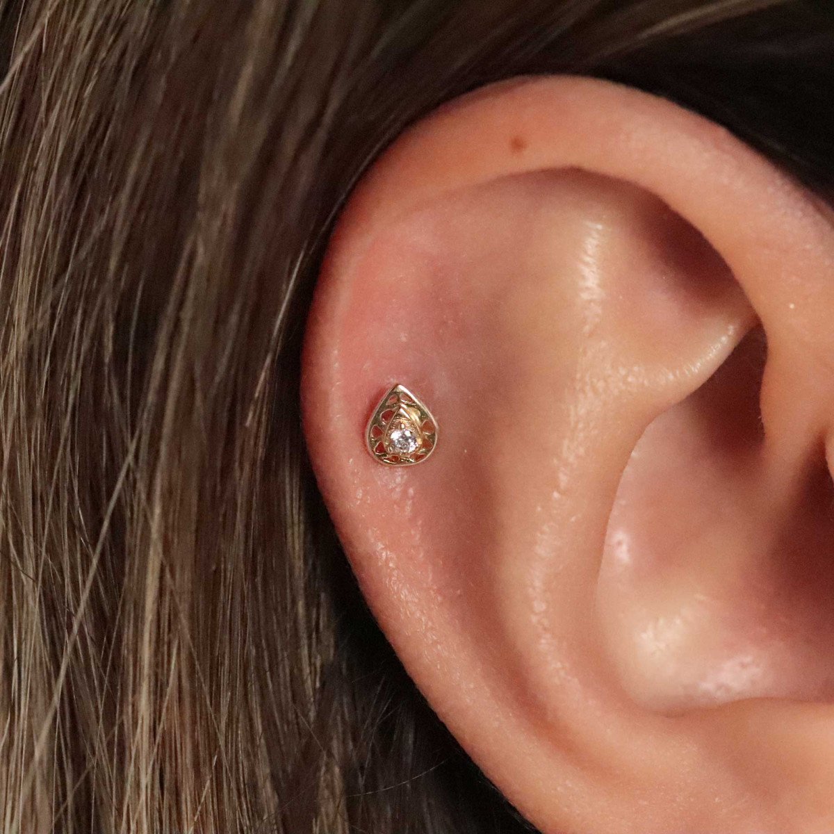 Taşlı Damla Piercing