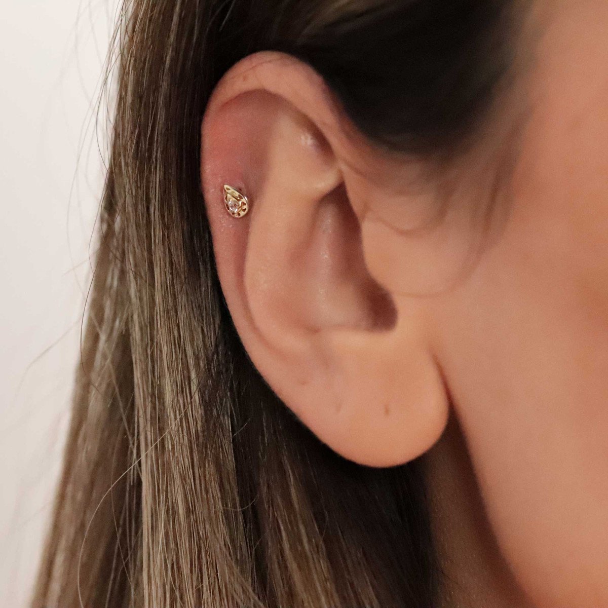 Taşlı Damla Piercing