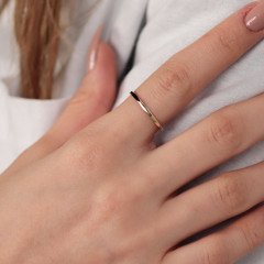 İnce Geometrik Yüzük