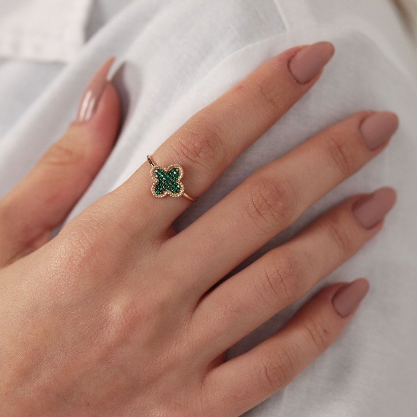 Green Clover Ring