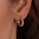 Stone Bone Hoop Earrings