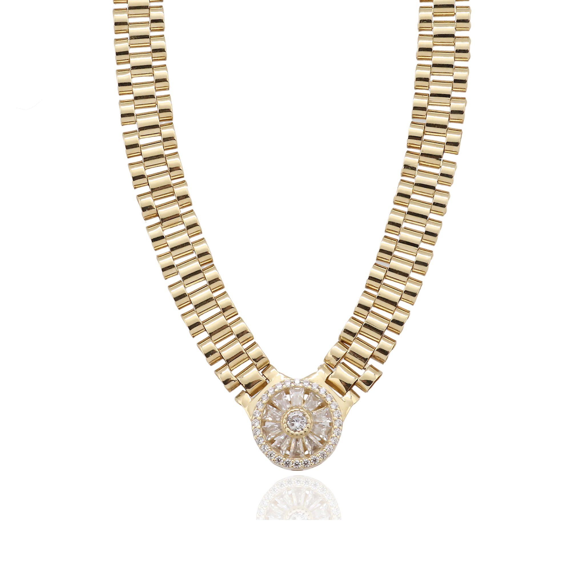 Stone-set Strap Necklace