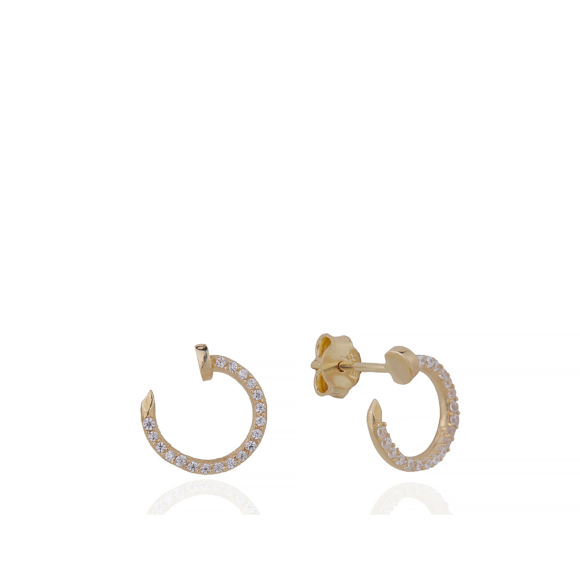 Stone-set Stud Earrings