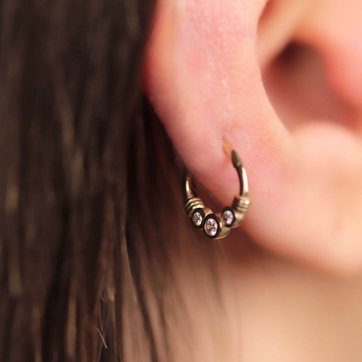 Üç Taş Halka Piercing