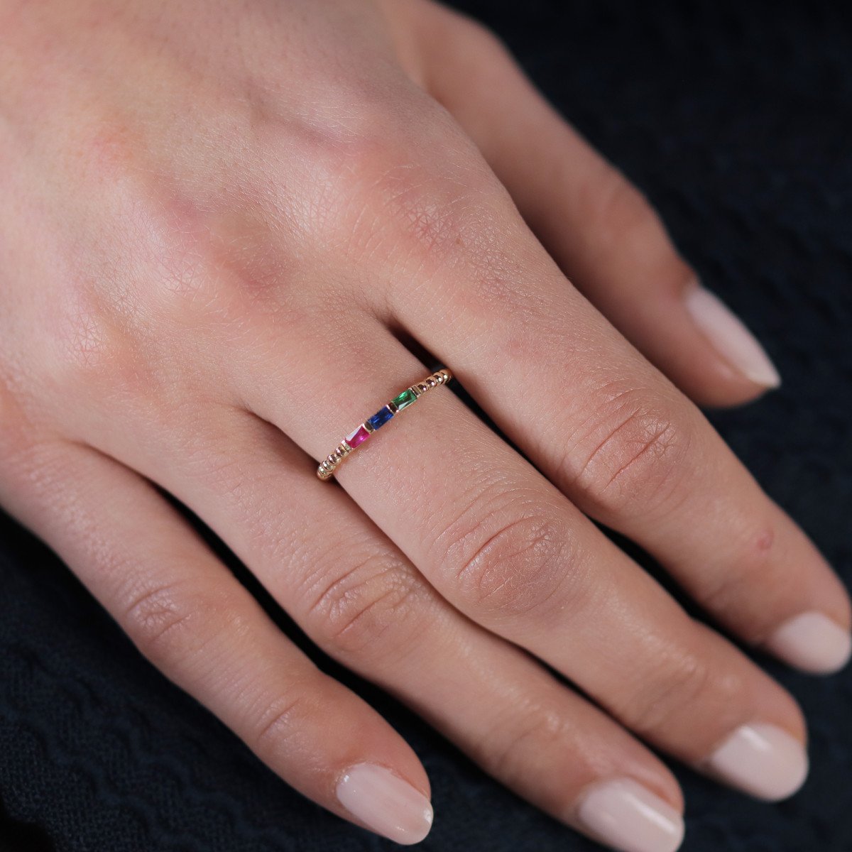 Renkli Baget Yüzük