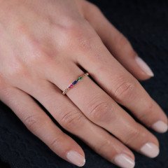 Renkli Baget Yüzük