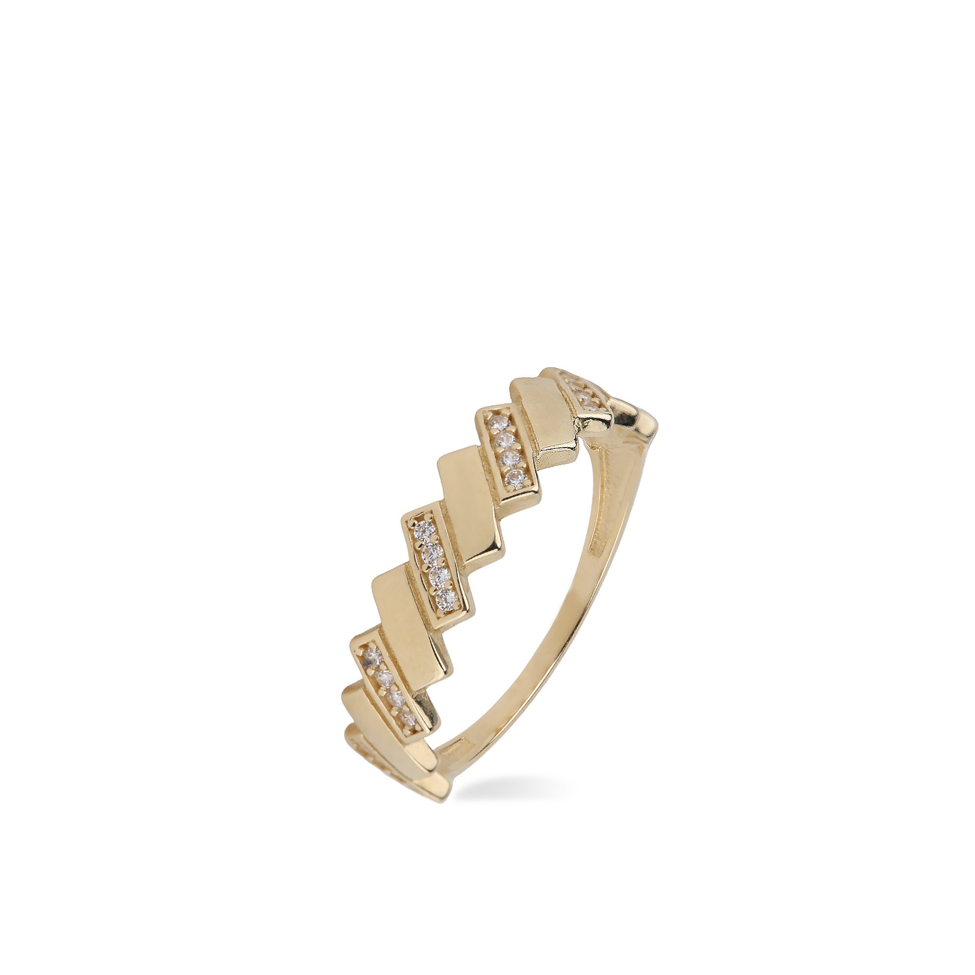 Stone-set Zikzak Ring