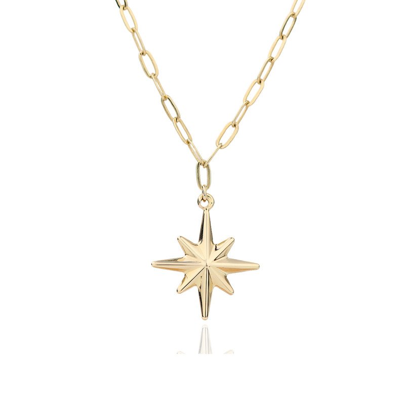 Paper Clip North Star Necklace
