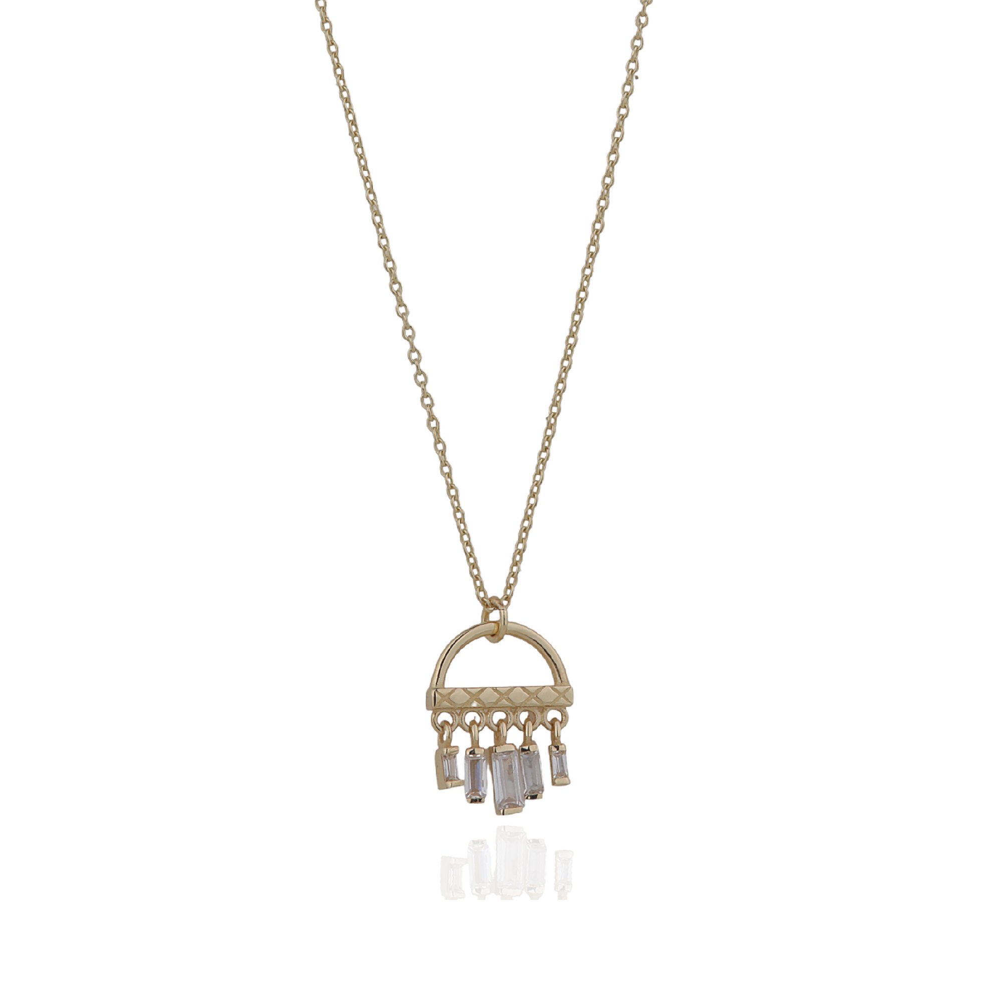 Baguette Dangle Necklace