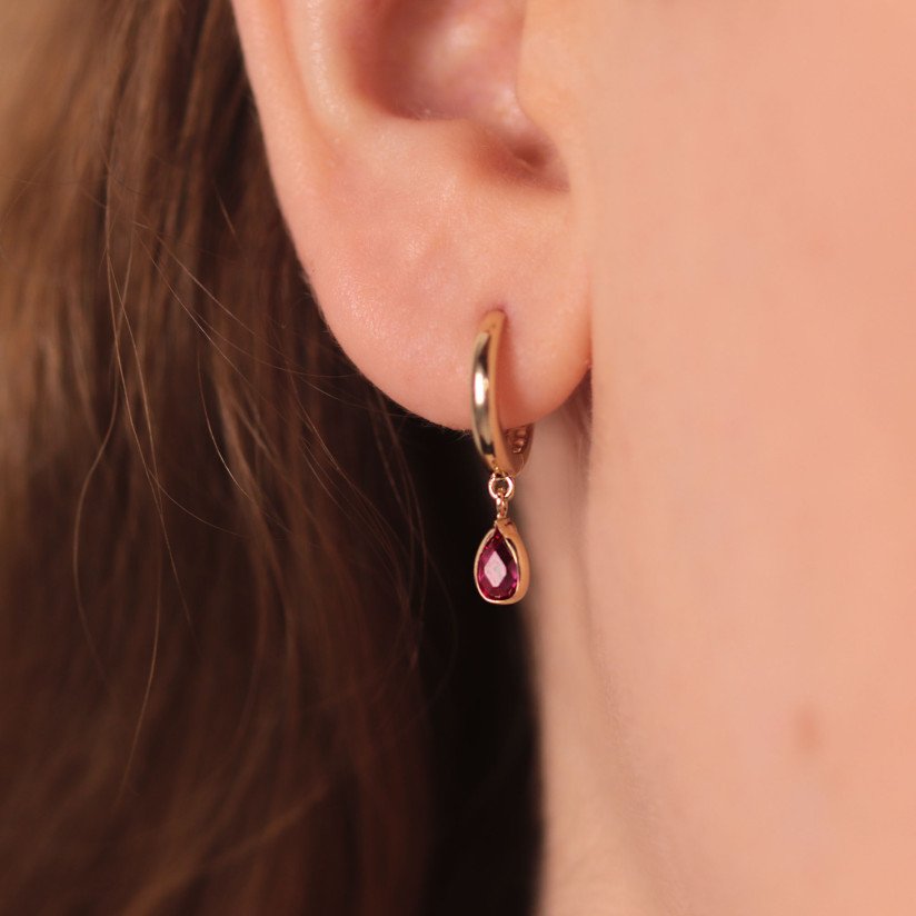 Red Stone Earrings 