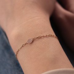 Taşlı Daire Bileklik