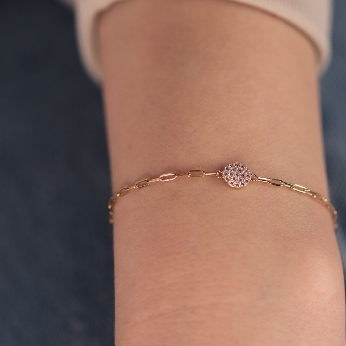 Taşlı Daire Bileklik