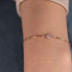 Taşlı Daire Bileklik