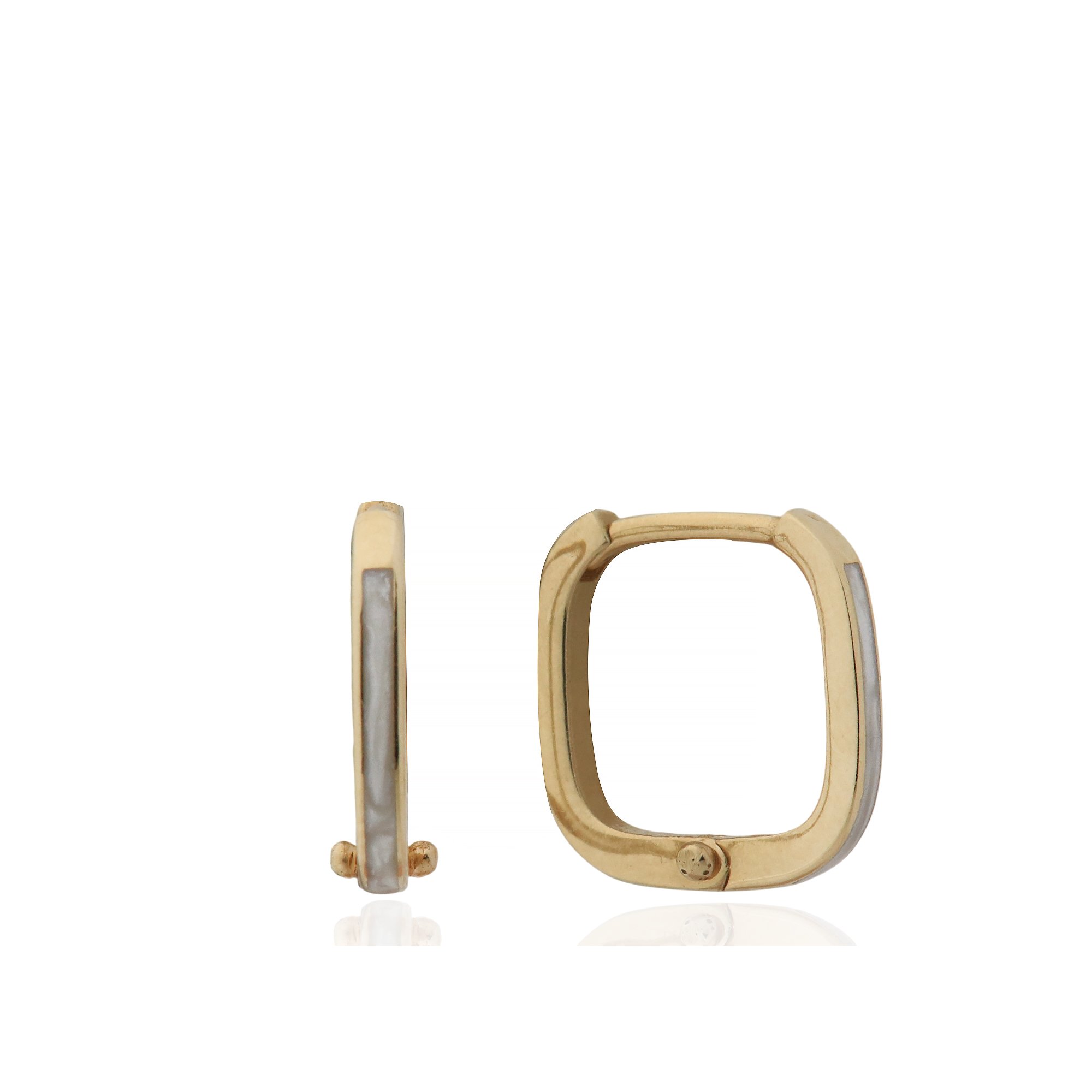 Enamel Square Earrings