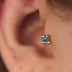 Renkli Kare Piercing