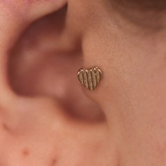 Çizgili Kalp Piercing