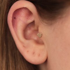 Çizgili Kalp Piercing