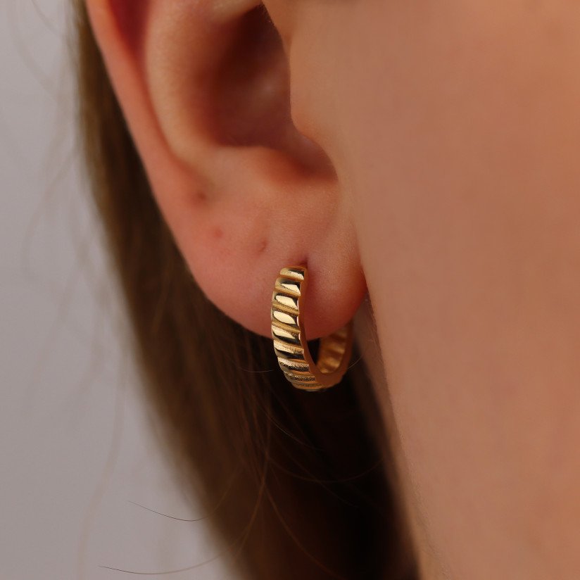 Striped Hoop Earrings