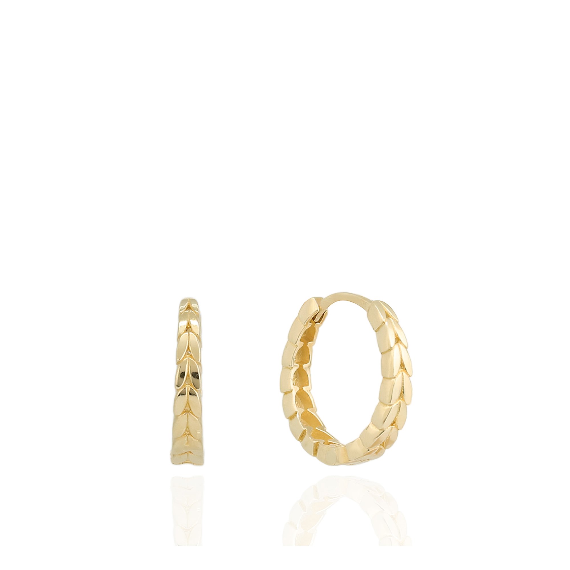 Wheat Ear Hoop Earrings