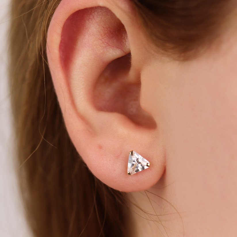 Triangle Stone Earrings