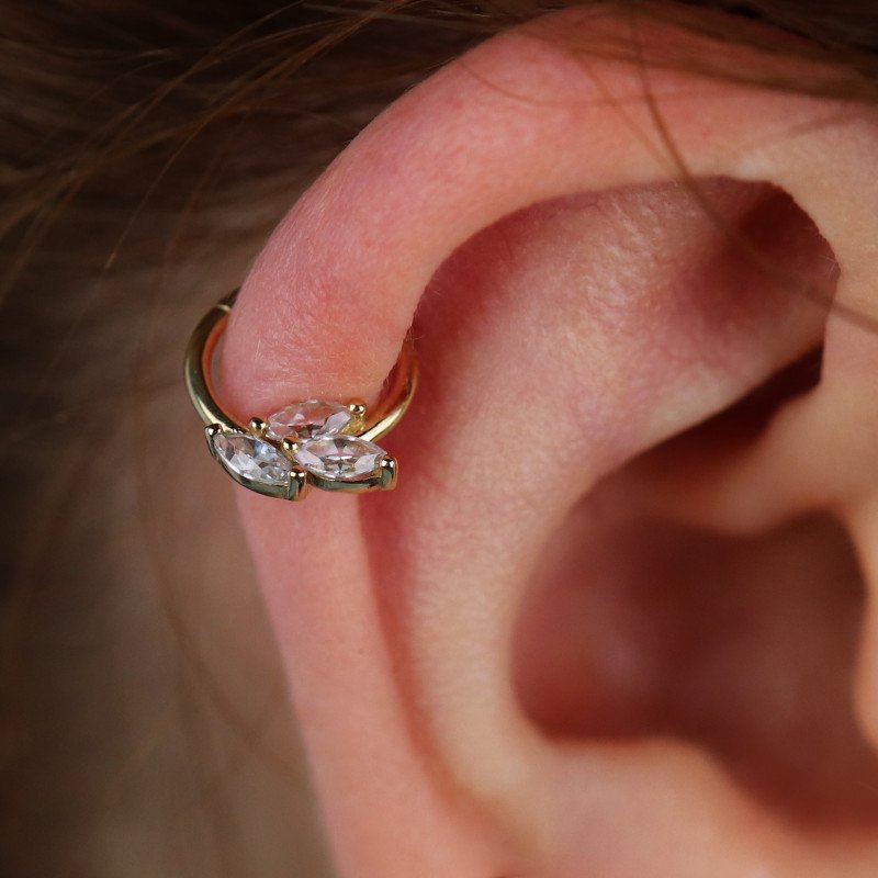 Üç Damla Halka Piercing