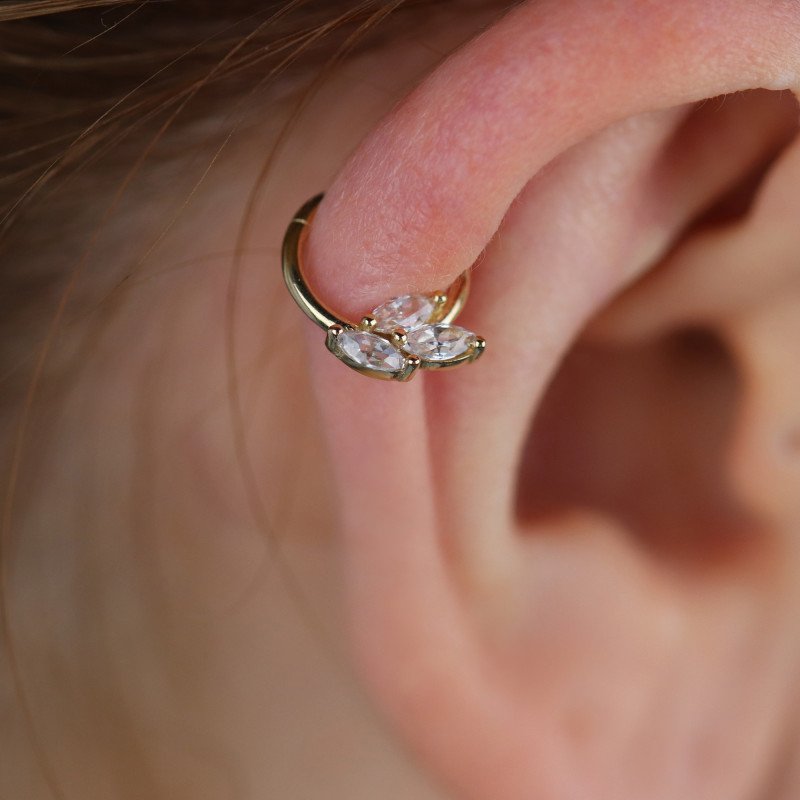 Üç Damla Halka Piercing