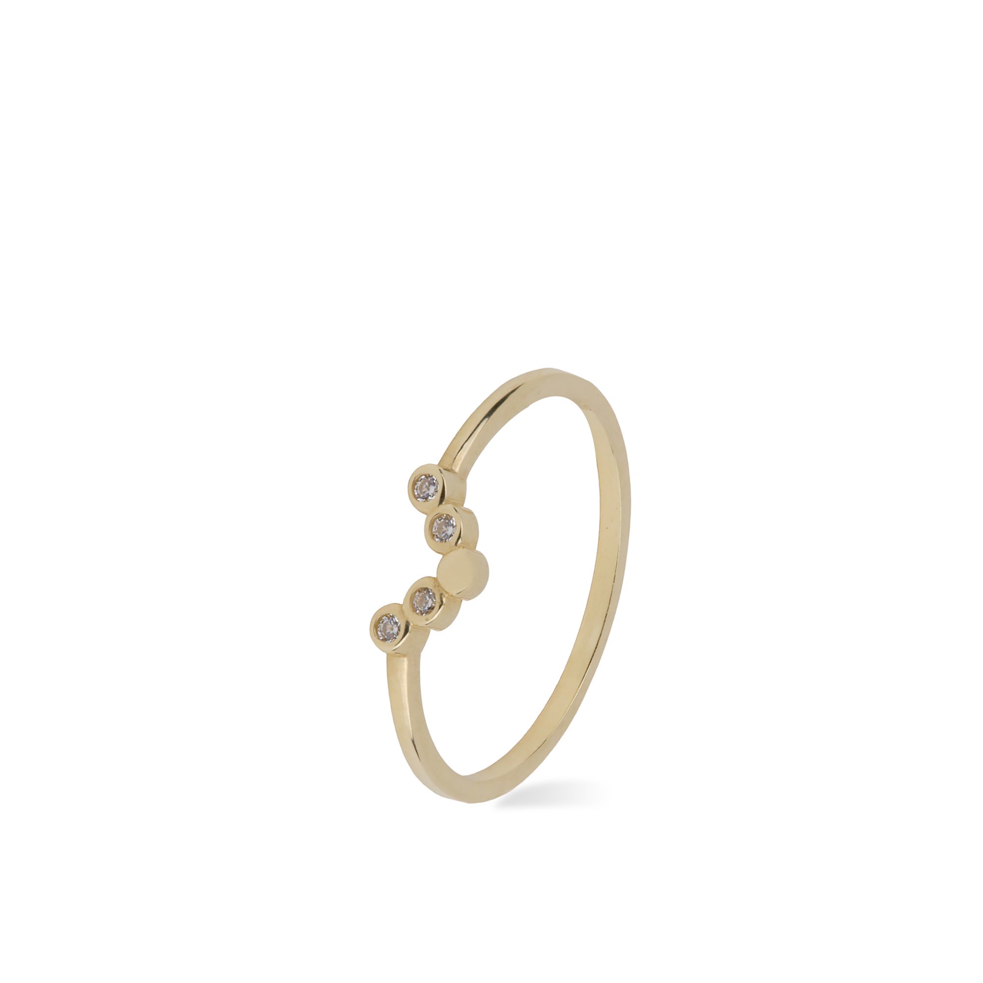 Stone-set V Ring