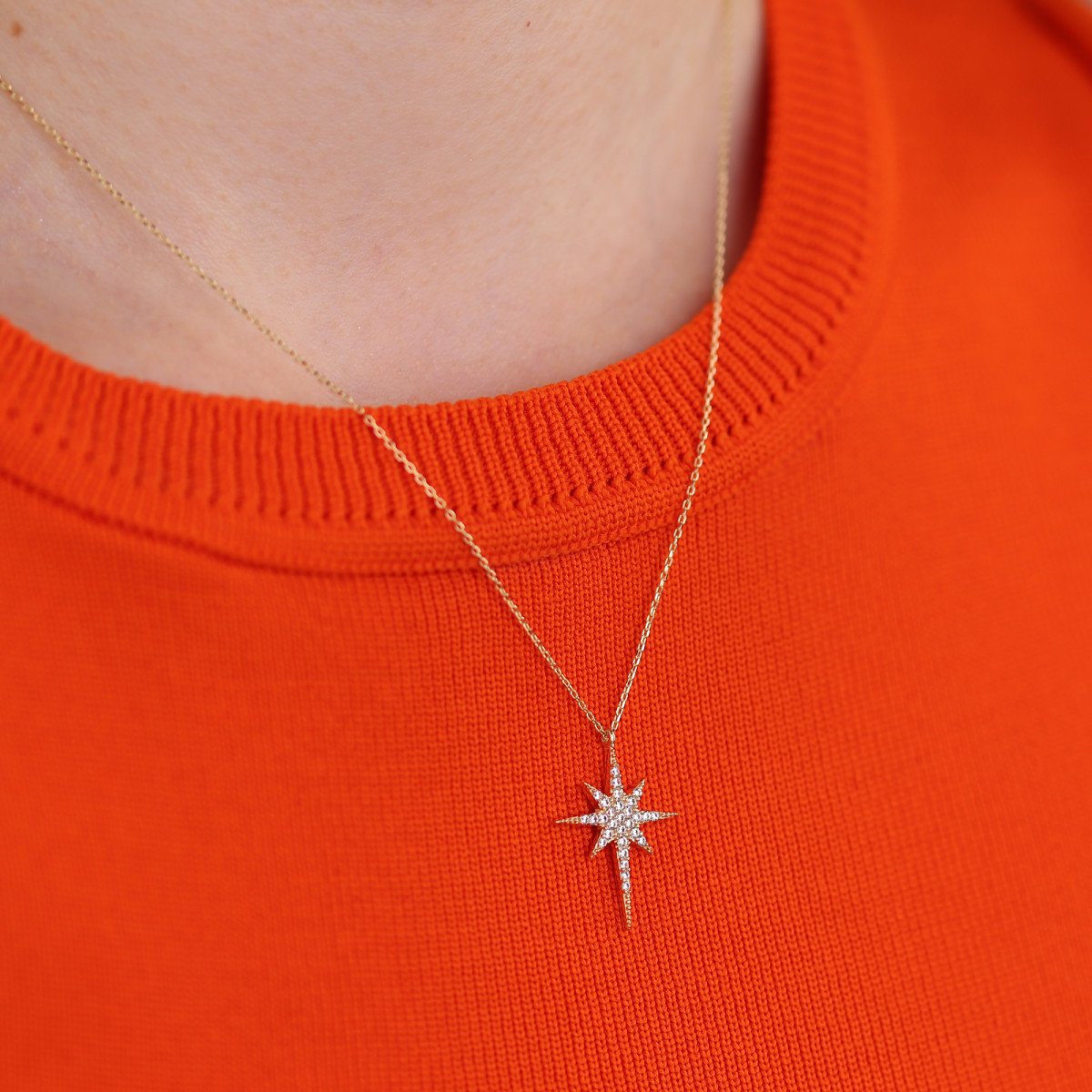 Taşlı Kuzey Yıldızı Kolye