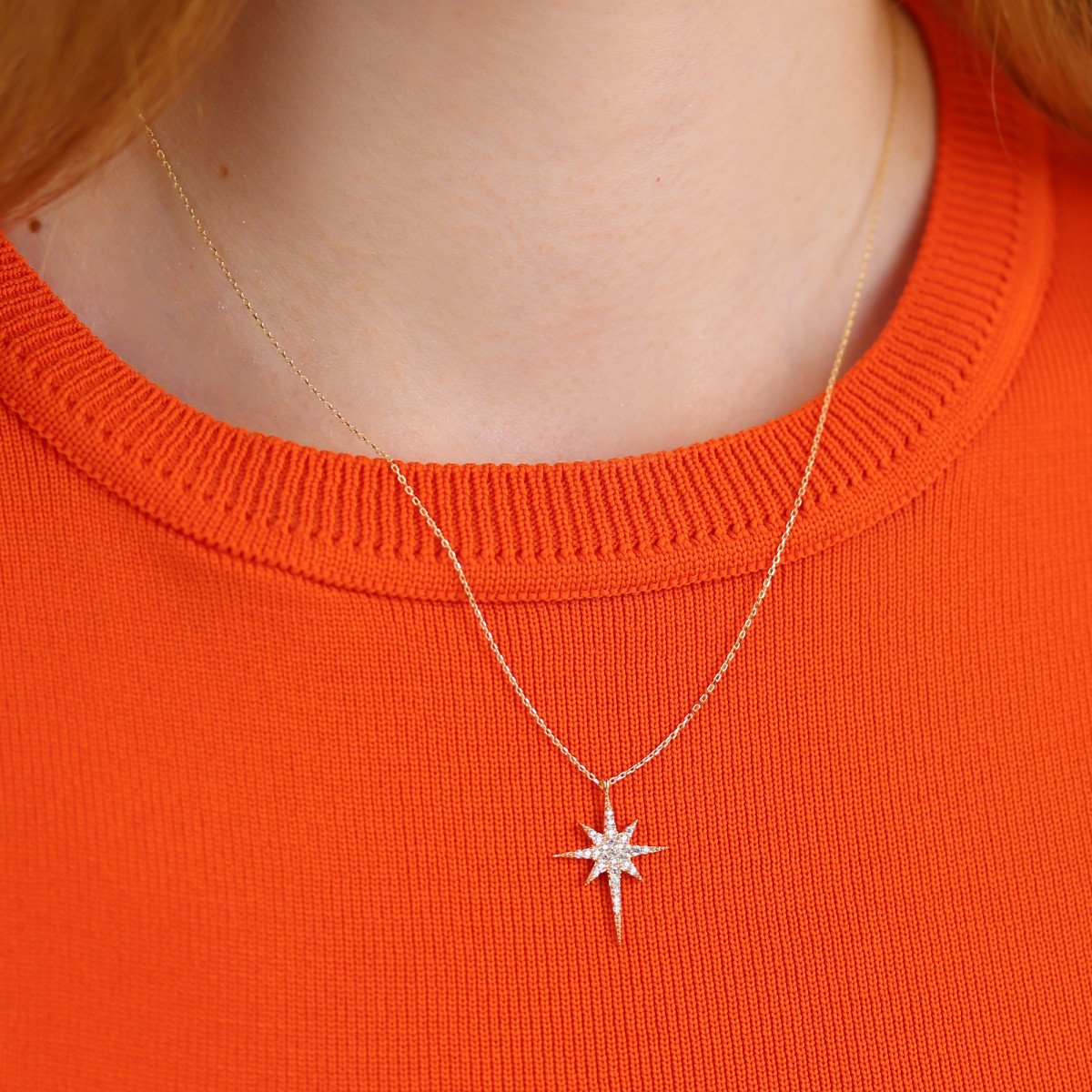 Taşlı Kuzey Yıldızı Kolye