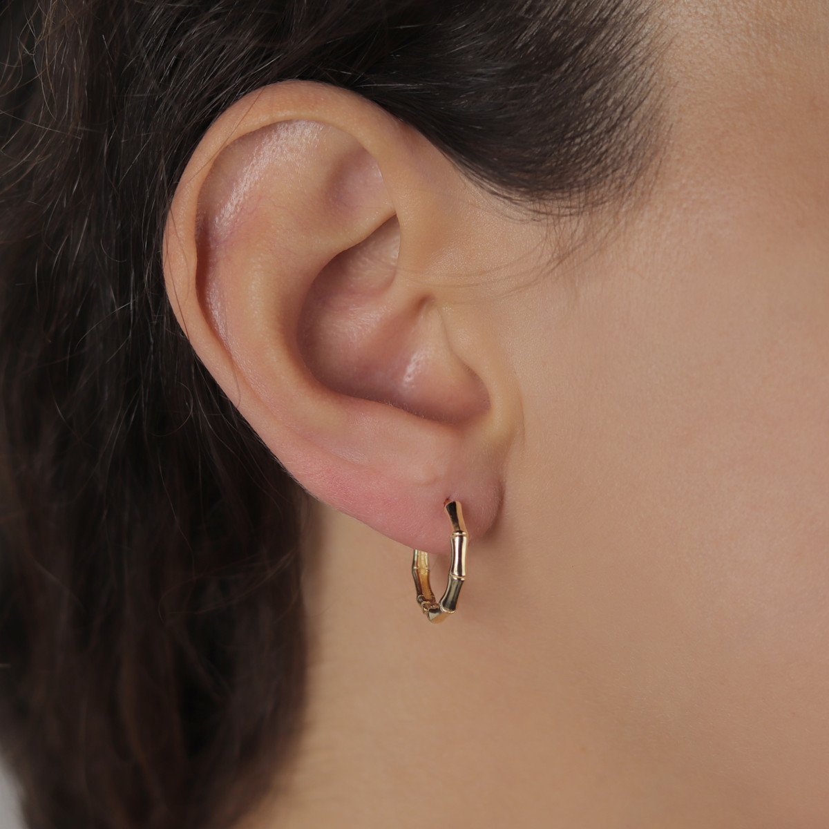 İnce Kemik Halka Küpe 