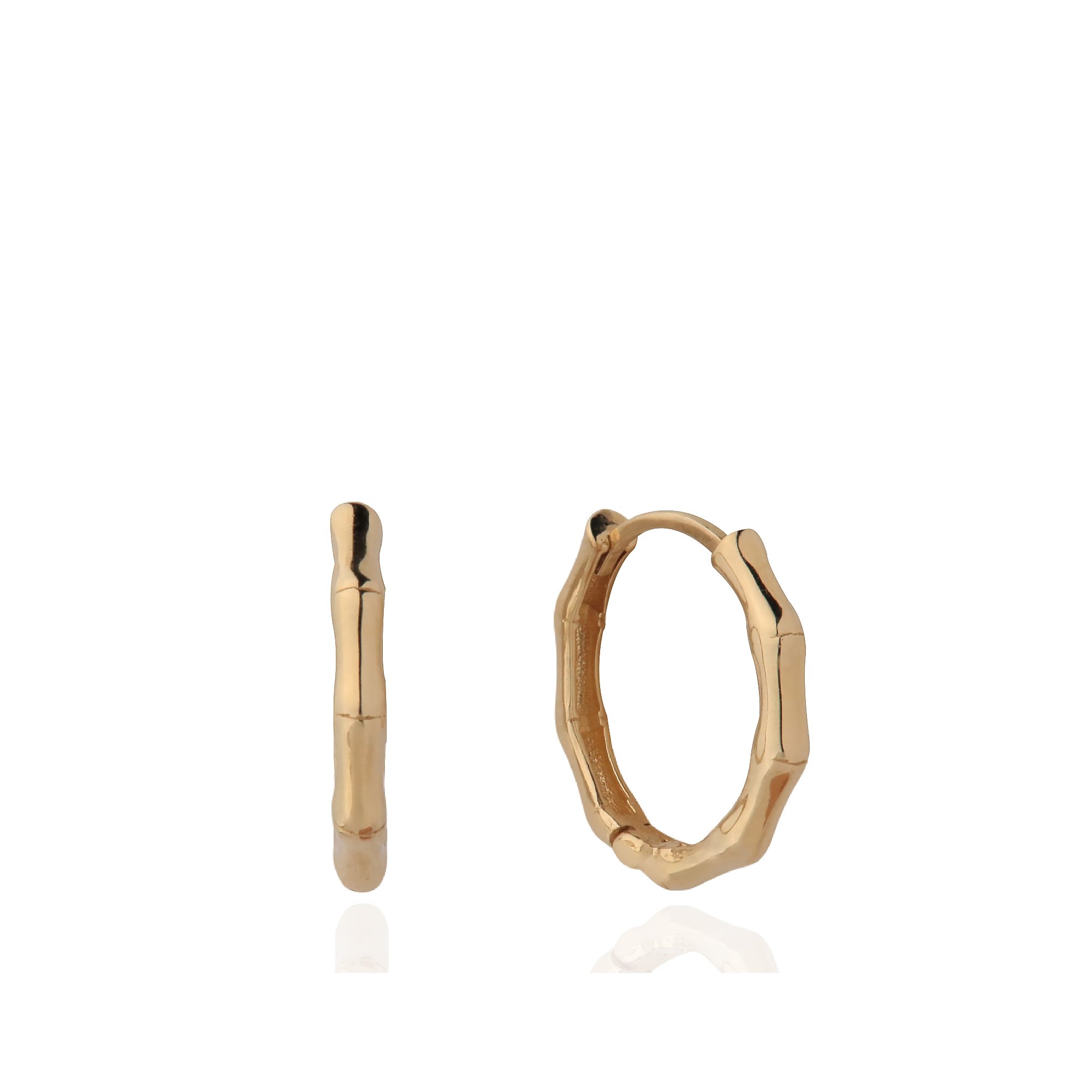 Slim Kemik Hoop Earrings