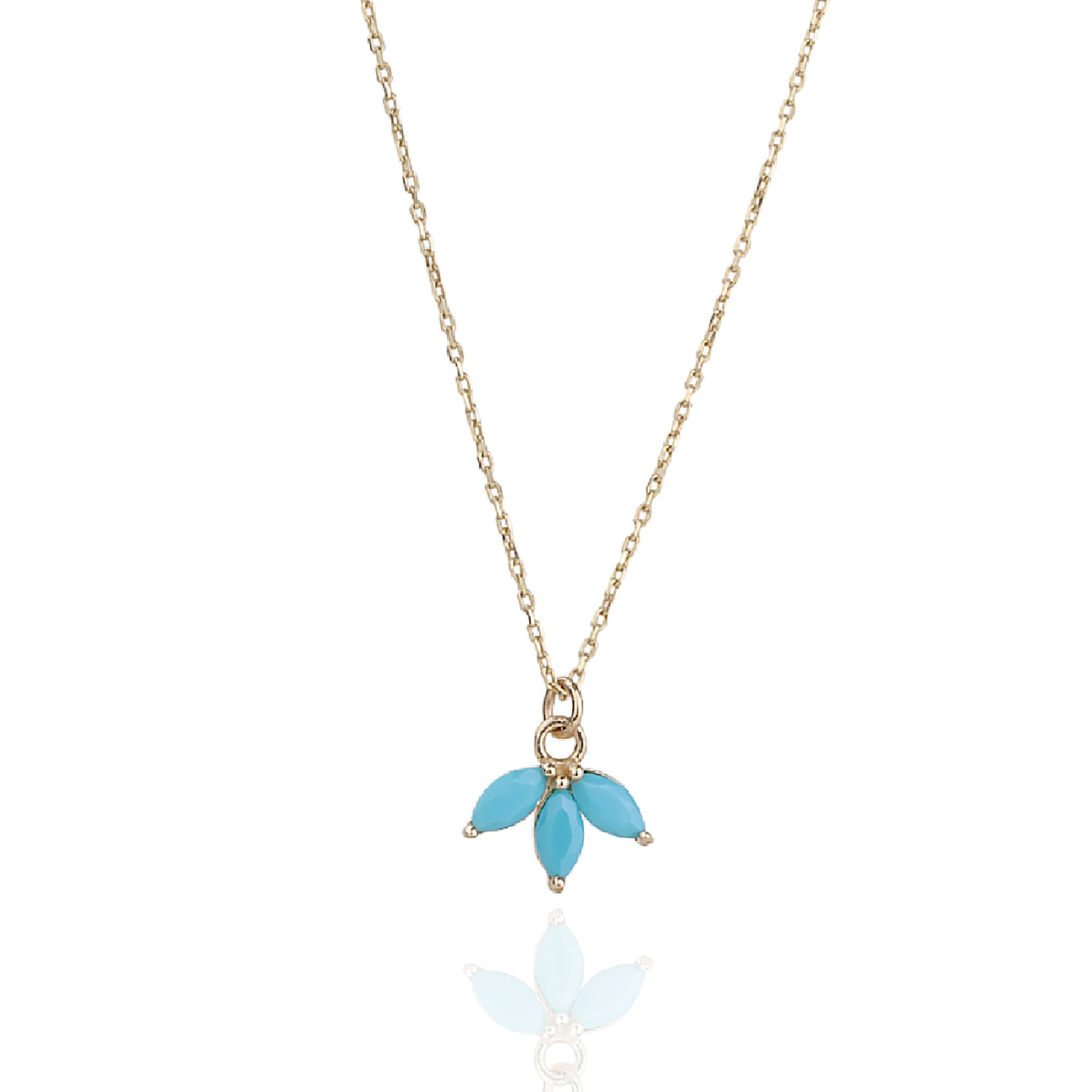 Turquoise Lotus Necklace