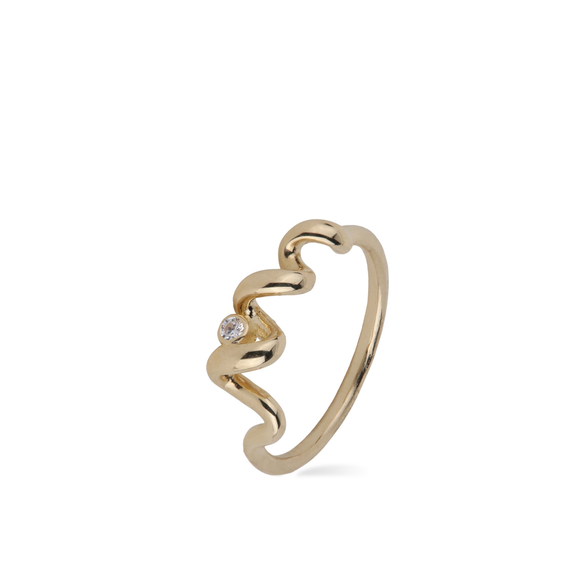Stone-set Kıvrımlı Ring