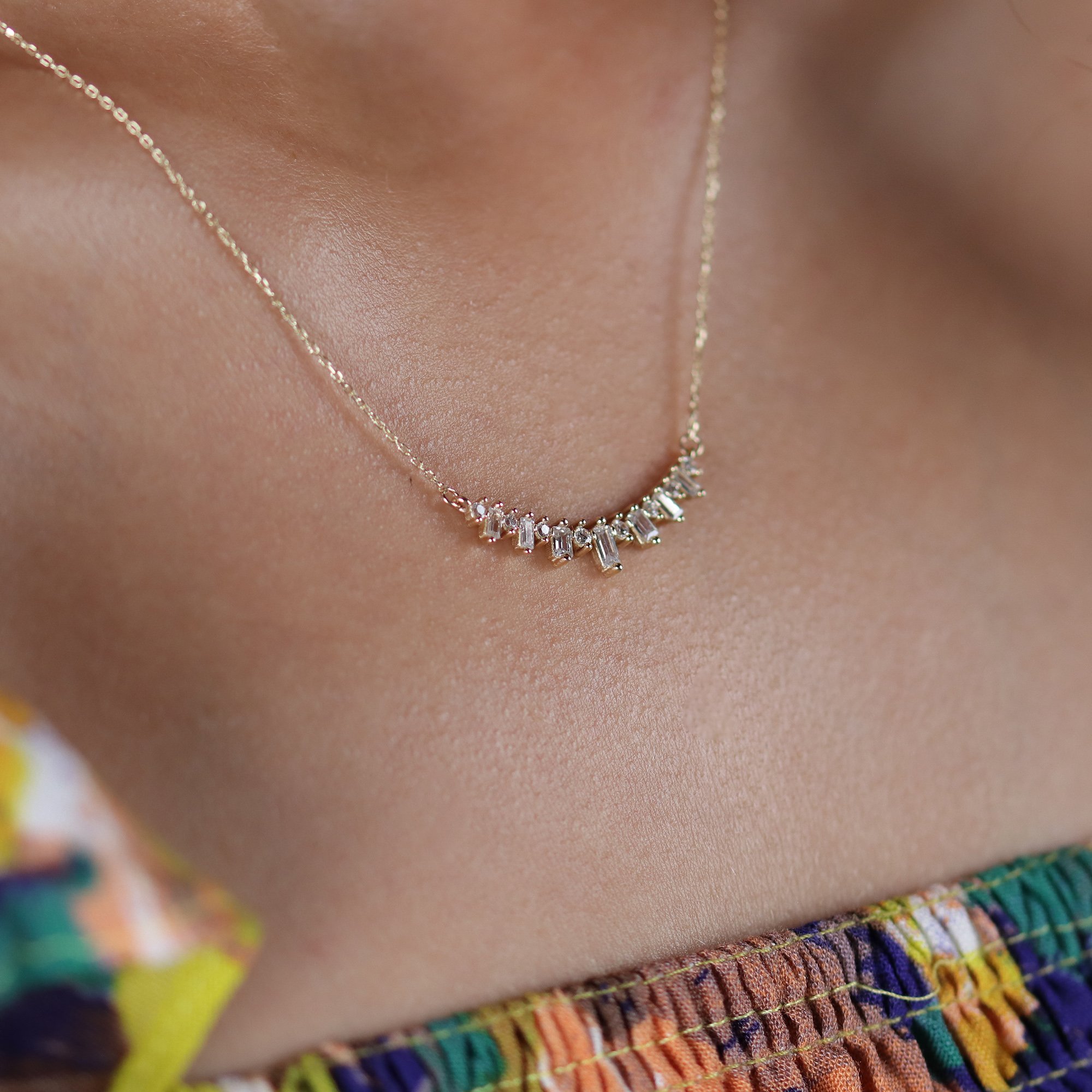 Mixed Baguette Necklace