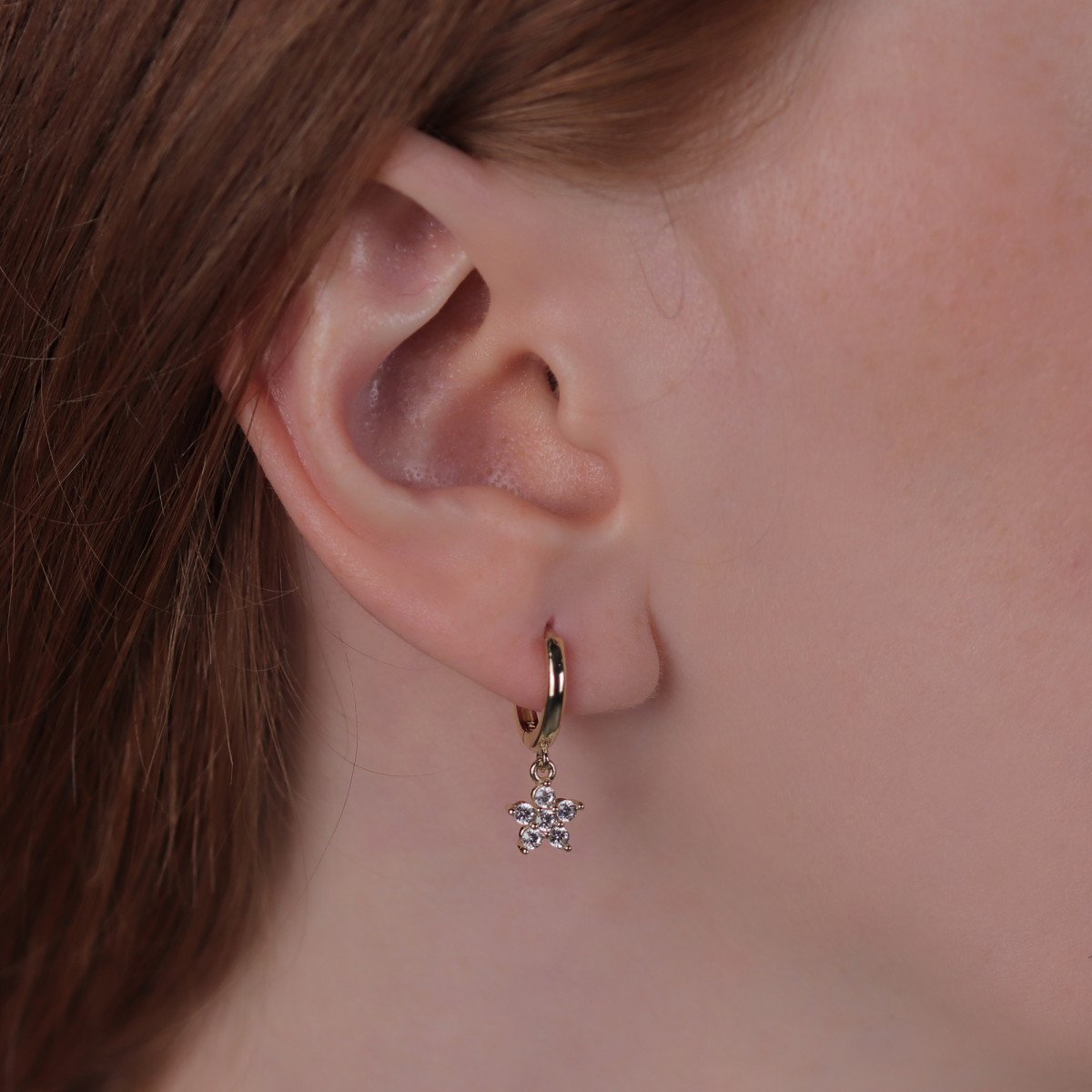 Papatya Sallantılı Küpe XL