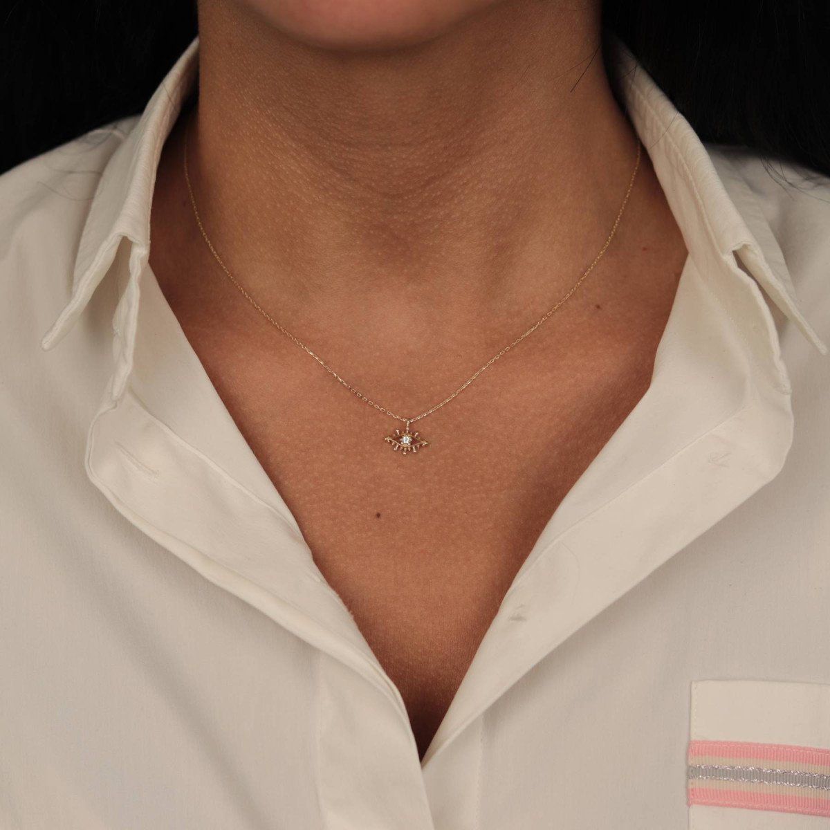 Kirpik Pırlanta Kolye