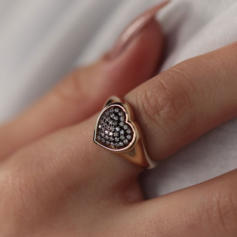 Heart Ring with Stone