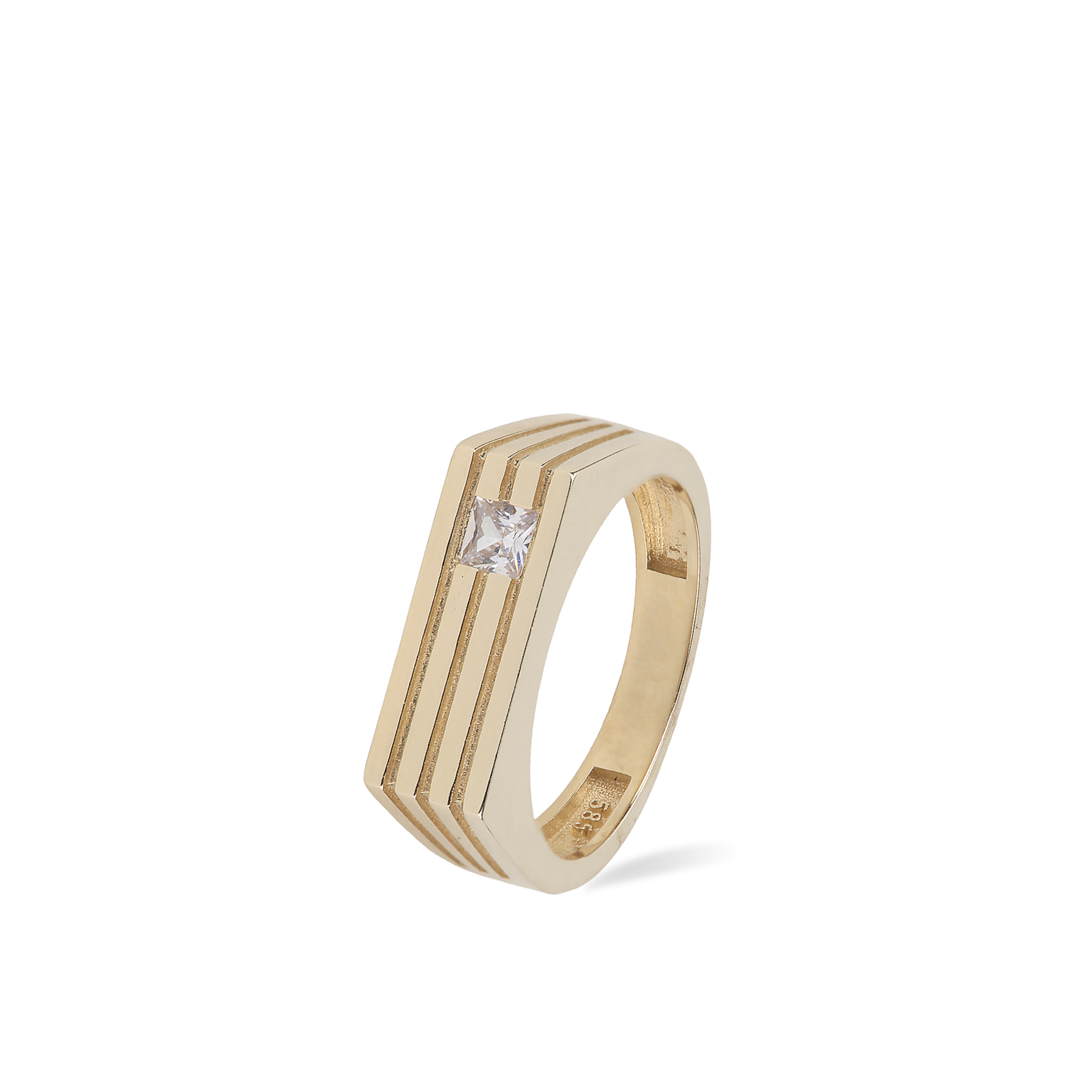 Stone-set Çizgili Ring