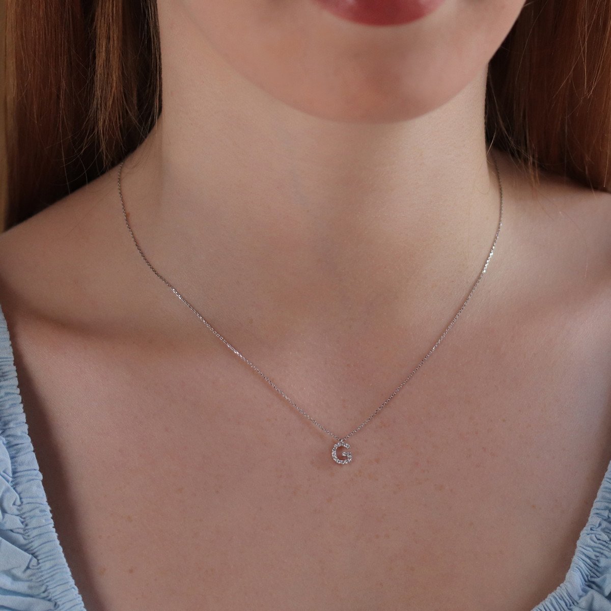 Harf Pırlanta Kolye