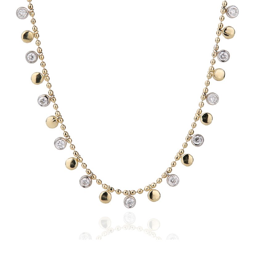 Row Stone Diamond Necklace