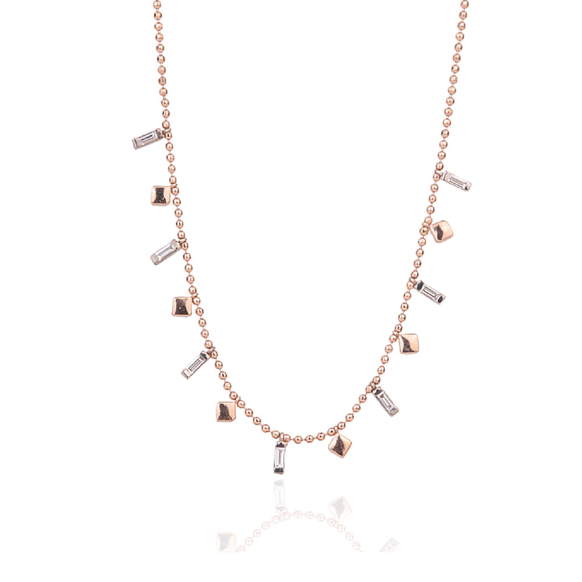 Row Baguette Diamond Necklace