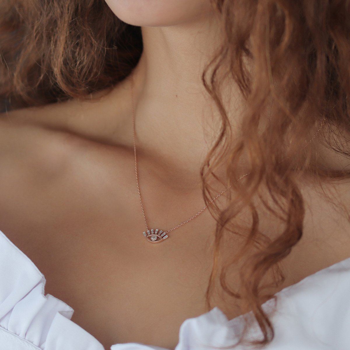 Kirpik Pırlanta Kolye