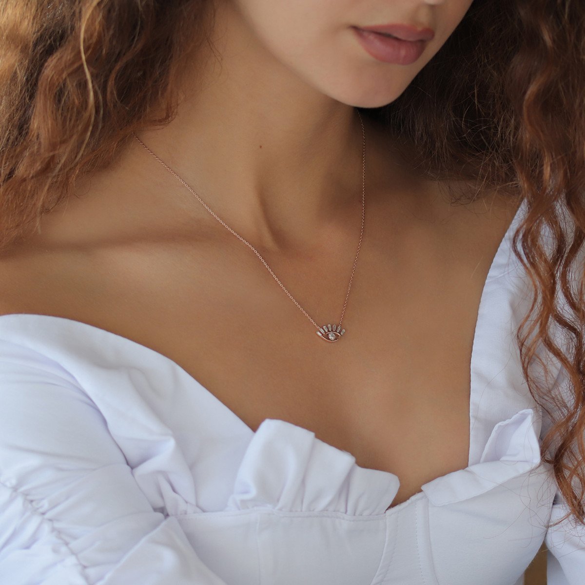 Kirpik Pırlanta Kolye