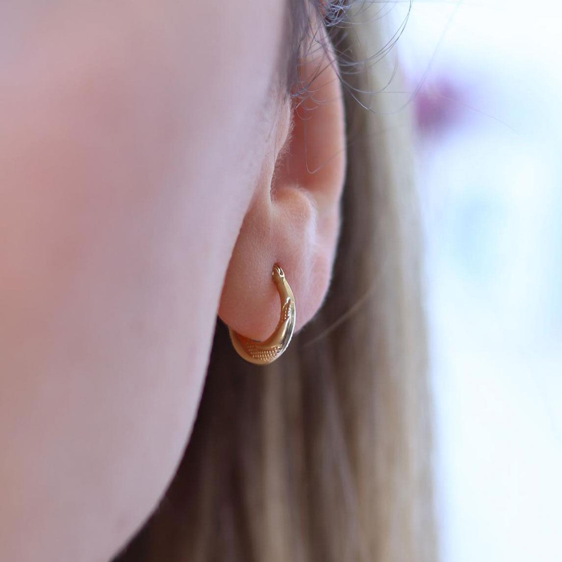 Patterned Hoop Earrings