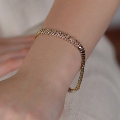 Taşlı Balık Sırtı Bileklik