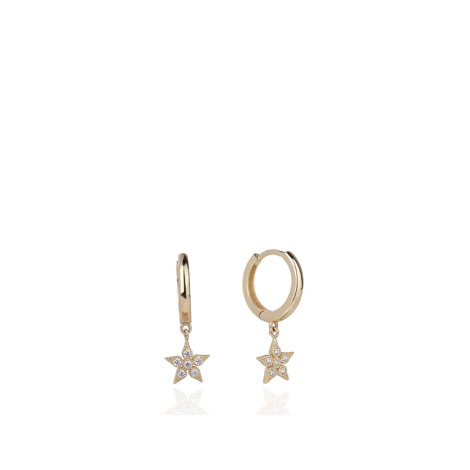 Flower Hoop Earrings