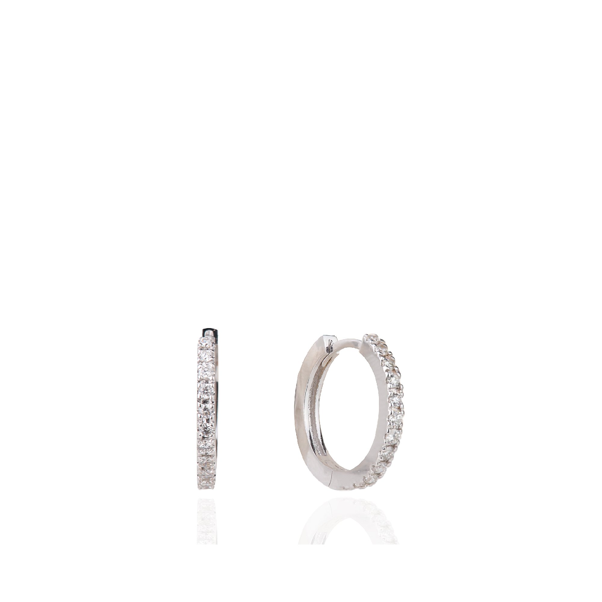 Hoop Diamond Earrings