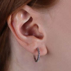 Halka Pırlanta Küpe